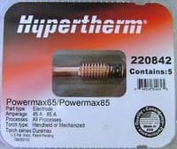 Hypertherm 220842 plasma electrode pk 5 for use with powermax 45 XP,  65, 85 and 105